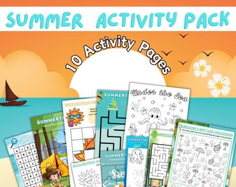 Summer Kids Games and Calendar, INSTANT DOWLOAD, Printable, Summer Fun