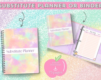 Substitute Teacher Planner: Printable Binder with Lesson Plans (PDF)