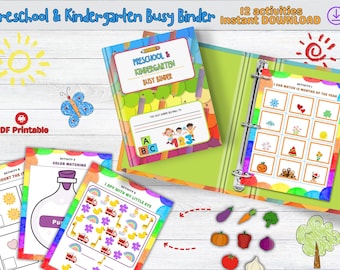 Vorschule Kindergarten Busy Mappe: Lernaktivität Arbeitsblätter (PDF-Muster)