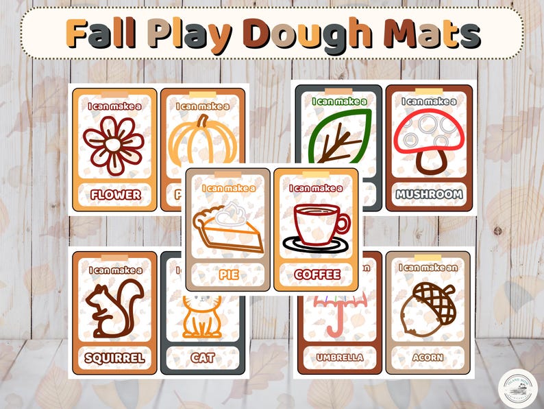 Fall Play Dough Mats: Fine Motor Skills Activity (PDF) - Etsy