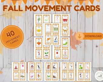 Cartes de mouvements d'automne : 40 activités amusantes (imprimables)
