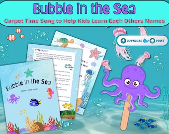 Carpet Time Song: 'Bubble in the Sea' - Printable Classroom Activity (PDF)