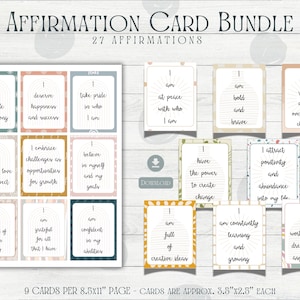 Cartes d'affirmation imprimables sur le thème bohème, Citations positives, Cartes d'estime de soi, Manifestation, Prendre soin de soi, Téléchargement immédiat