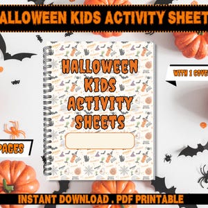 Halloween Activity Sheets for Kids Printable, Halloween Coloring Pages, Halloween Kids Games Printable, Instant Download