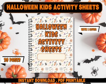 Halloween Activity Sheets for Kids: 30 Pages of Games (Printable)