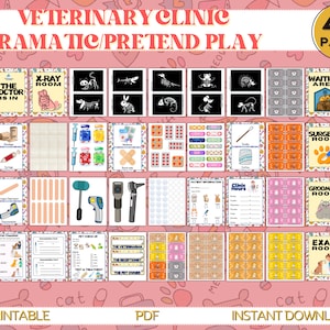 Kid&#39;s Vet Clinic Office Pretend Dramatic Play Printable