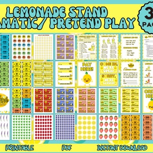 Kid&#39;s Lemonade Stand Pretend Dramatic Play Printable