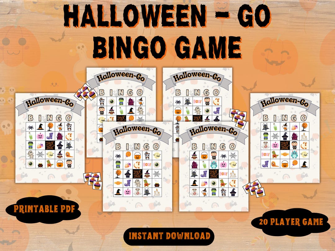 Halloween Bingo Game for Kids, Halloween-go Party Game, Classroom ...