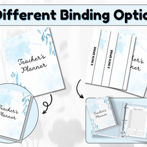 Teacher Planner, Spiral or Binder Printable Teacher Bundle, Lesson Plan ...
