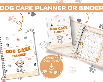 Dog Care Planner INSTANT DOWNLOAD Printable