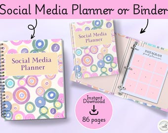 Colorful Social Media Planner: Content Creator Binder (PDF)