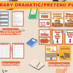 Kid's Library Pretend Dramatic Play Printable - Etsy