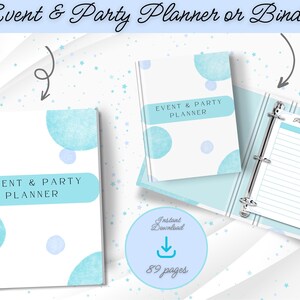 Printable Event and Party Planner, Printable Planner, Party Planner, Event Planner, Minimalist, Instant Download