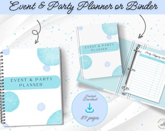 Minimalistischer Event & Party Planer: Organiser (Sofortdownload)