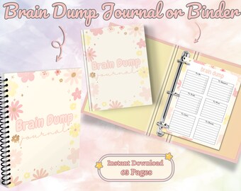 Pastel Brain Dump Journal: Organizador de Pensamentos (Download Digital)