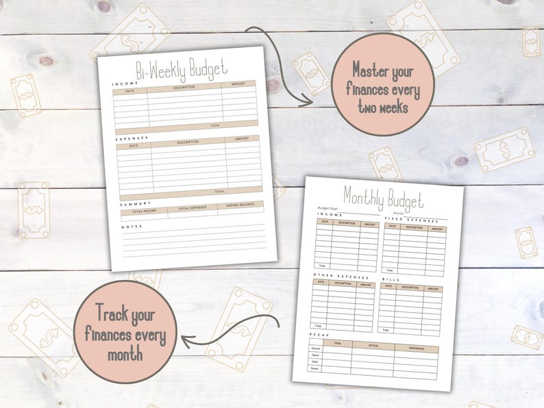 Personal Finance Planner Bundle: Budget Binder, Bill & Spending Tracker ...