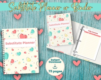 Substitute Teacher Planner: Printable Binder with Lesson Plans (PDF)