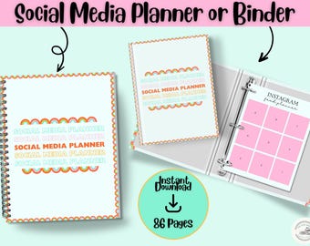 Colorful Social Media Planner: Content Creator Binder (PDF)