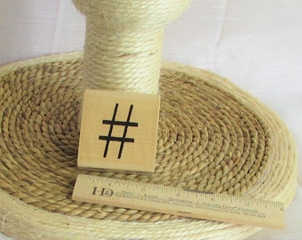 Rubber Stamp, Hash Tag, #, also number sign, Stampabilities, over 2 inches square, fun, under 2 inch design, craft supplies