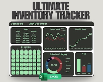 Inventory Tracker Excel Spreadsheet | Small Business Storage Management | Reseller Tracker Sales & Purchases Log