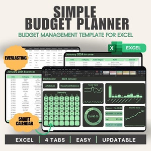 Budget Planner Excel Monthly Budget Spreadsheet Paycheck Budget Template Simple Weekly Financial Planner Beginners Biweekly Budgeting