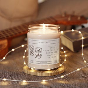 Espresso Martini Soy Candle, Gift for Espresso Martini Lovers, Cocktail Candle 9 oz