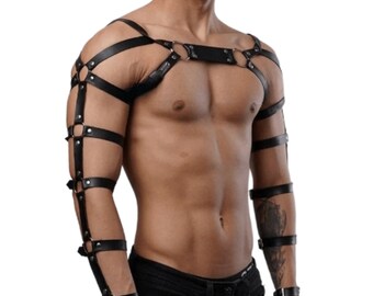 Handmade Leather Bulldog Harness, Partywear for Gay, Bondages for Men.