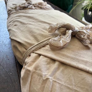 Botanical Dyed Burial Shroud – The Botanica Collection – Handcrafted Green Funeral Wrap – Natural Biodegradable Burial Cloth