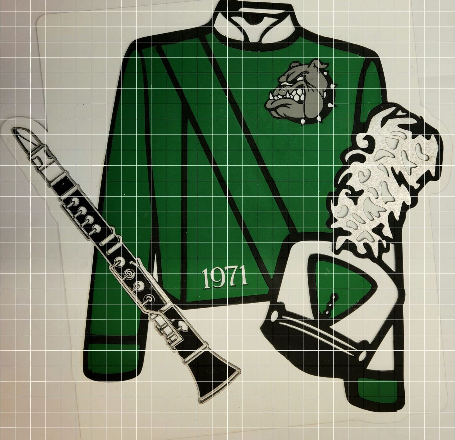 Band Uniform Clarinet layered laser cut sign files svg, dxf