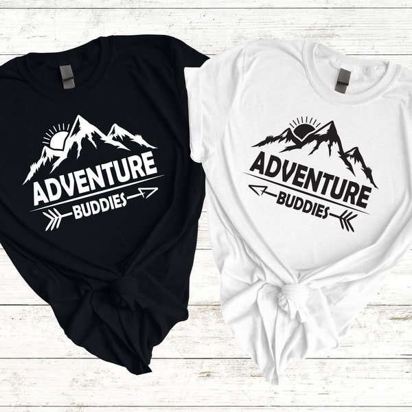 Adventure Buddies T-shirt, Couples Adventure Shirt, Travel Sweatshirt, Road Trip Shirt, Best Friend Hoodie, Family Travel Shirt, Couples Tee