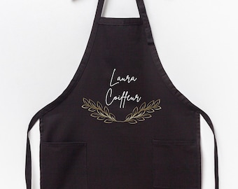 Personalized Hairdresser Apron, Custom Coiffeur Apron, Salon Uniform for Women, Hairdresser Custom Name Gift