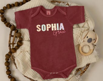Easter Baby Bodysuit: Personalized Name - Soft Comfort Colors