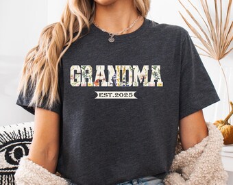 Floral Grandma T-Shirt, Mother's Day Gift