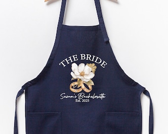 Personalized Bachelorette Apron: Bridal Shower Gift, Team Bride
