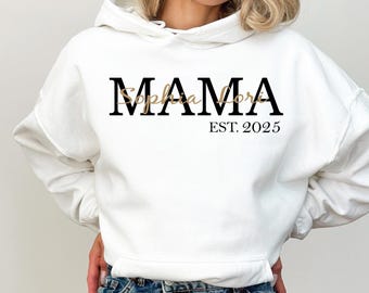 Personalized Mama Est. 2025 Sweatshirt - New Mom Gift
