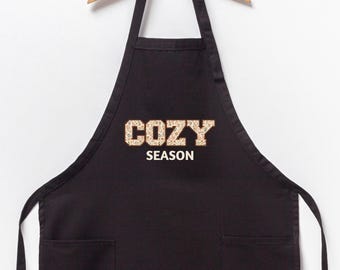 Retro Fall Floral Apron: Cozy Season Thanksgiving Gift