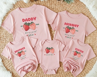 Berry First Birthday T-Shirts: Family Matching Birthday Tees