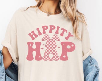 Hippity Hop Easter Bunny Comfort Colors T-Shirt