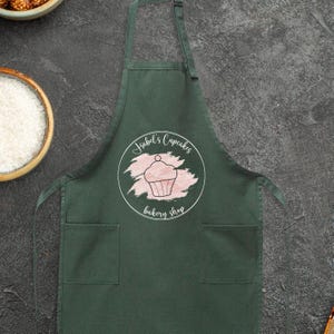 Custom Logo Apron, Personalized Apron with Pockets, Custom Text Apron, Baking Gift, Men and Women Aprons, Custom Name Apron, Gift For Chef