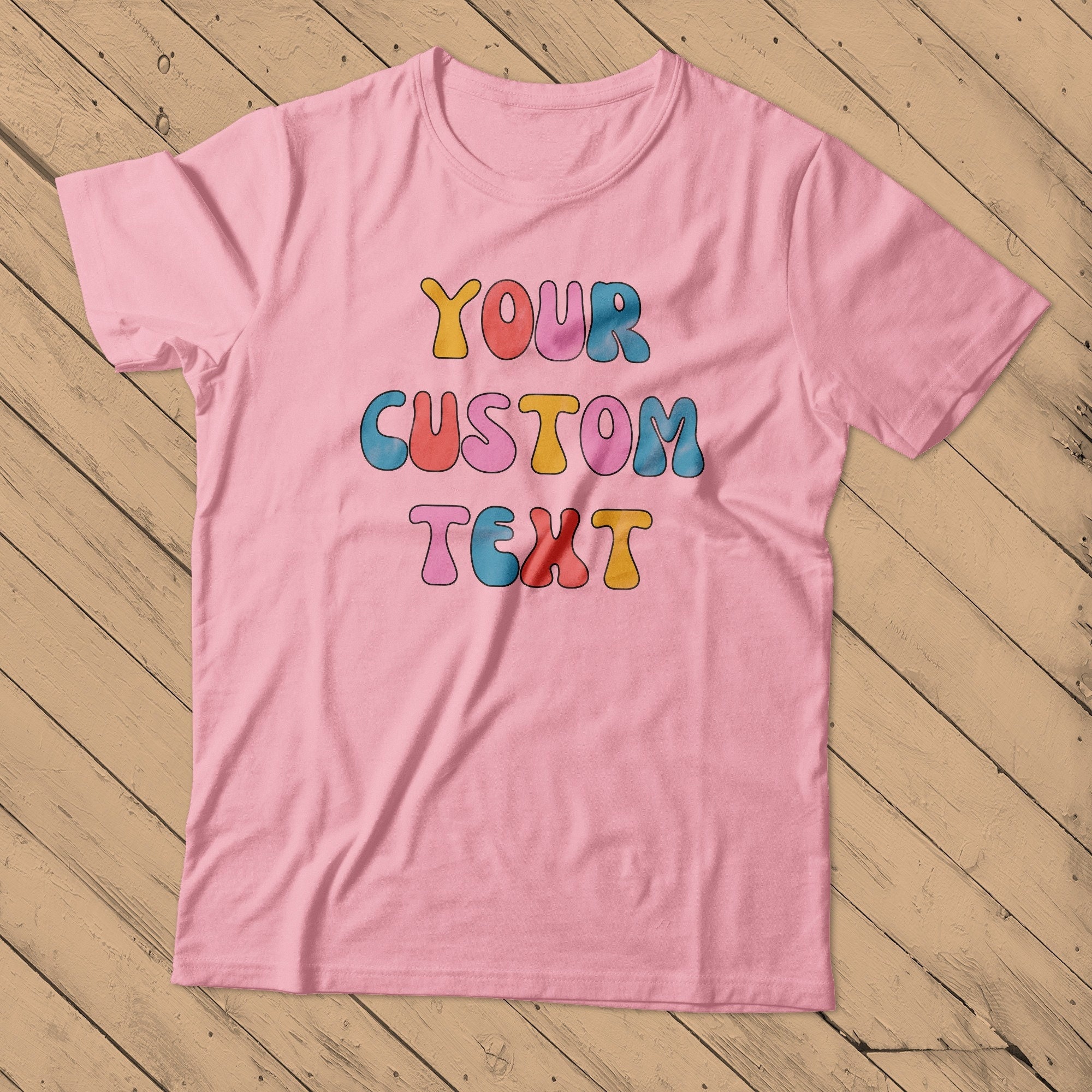 Custom Text Kids T-shirt, Retro Text Toddler Shirt, Custom Shirt for ...