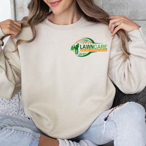 Lawncare Professional Sweatshirt, Personalized Landscaping Logo Tee, Lawn Mowing Hoodie, Gardener Gift, Landscaper Uniform, Lawn Care Tee