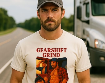 Gay Trucker T-Shirt, Muscle Daddy Fetish Tee