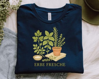 Italian Herb T-Shirt: Rustic Kitchen Style, Foodie Gift