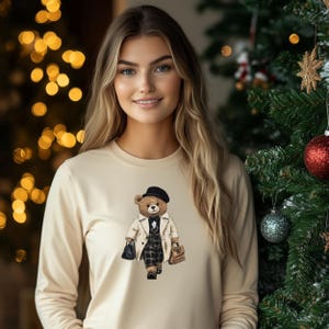 Stylish Bear Graphic Long Sleeve T-Shirt