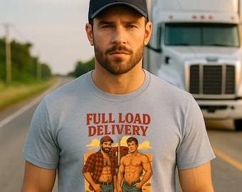 Gay Trucker T-Shirt, Sexy Muscle Daddy Design