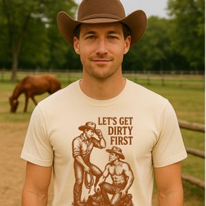 Funny Gay Cowboy T-Shirt: Vintage Western Pride Tee