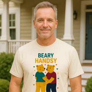 Gay Bear Embroidered-Style Tee: Funny LGBTQ Pride Shirt