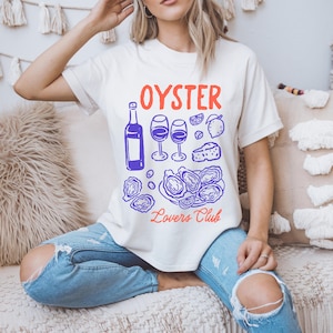 Oyster Lovers Club T-Shirt, Perfect for Seafood Enthusiasts, Beach Parties, Culinary Gifts, Summer Events, Relaxed Style