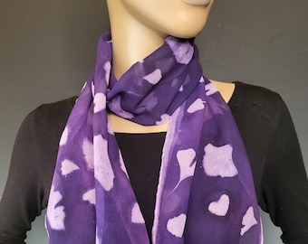 Silk Sunprinted Scarf 9.5x55 inches