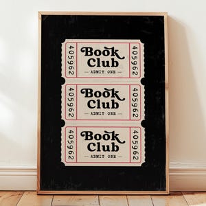 Vintage Book Club Ticket Print